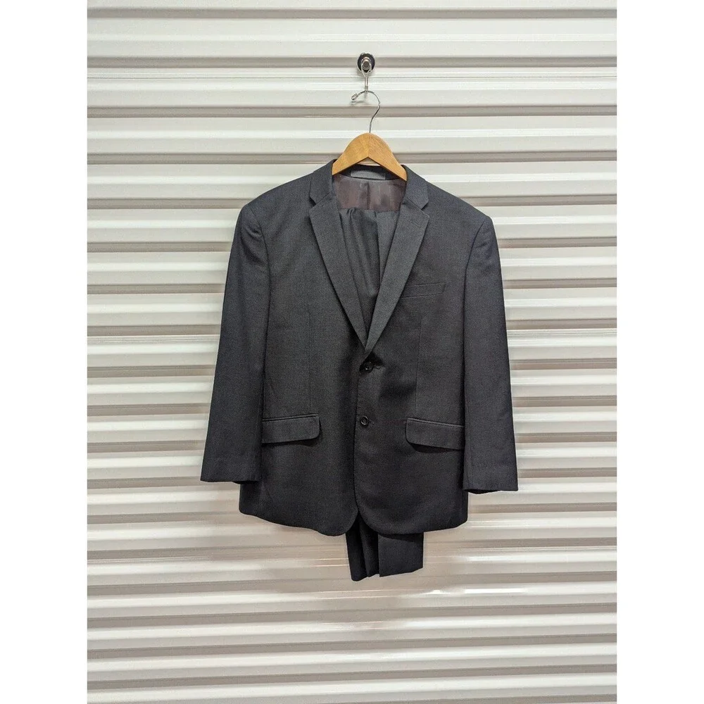 Creation Bespoke Design Charcoal Gray Slim Fit Suit 42S Blazer 33 x 30.5 pants